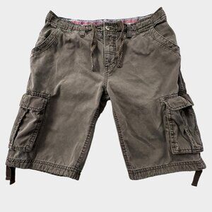Vintage Esprit Cargo Shorts Mens 36 Gray Paratrooper Hiking Utility Relaxed Fit